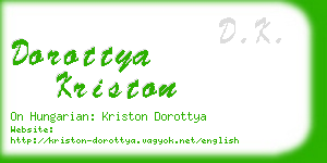 dorottya kriston business card